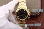 Yellow Gold Rolex Daytona Replica Watch Black Dial 40mm Swiss Grade 1